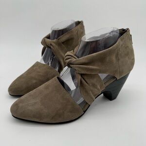 Eileen Fisher Taupe Suede Heeled Shoes